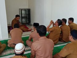 Perdana, Jajaran Disdikpora Majene Shalat Berjamaah di Mushalla Nurul Ilmi