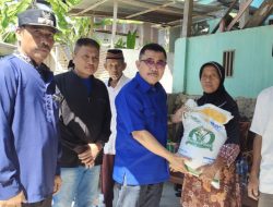 Andi Syukri Serahkan Bantuan Pangan Sejumlah Titik