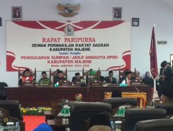 Pengambilan Sumpah Janji Anggota DPRD Majene, Andi Syukri Harap Tetap Harmonis