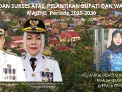 PELANTIKAN BUPATI DAN WAKIL BUPATI MAJENE PERIODE 2025-20230